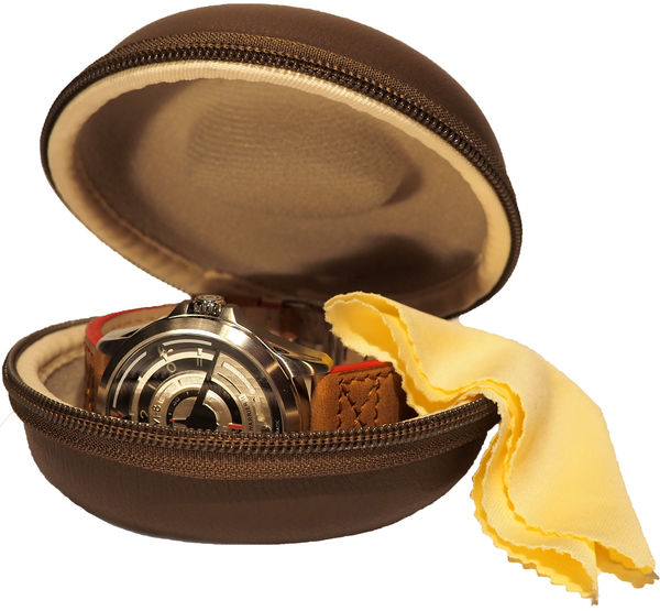 WATCHPOD Single Watch Travel Case Brown