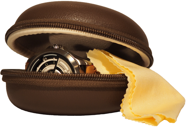 WATCHPOD Single Watch Travel Case Brown